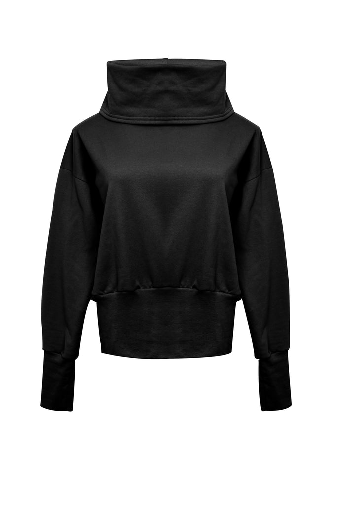 Sudadera Venice Negra - Con Cuello